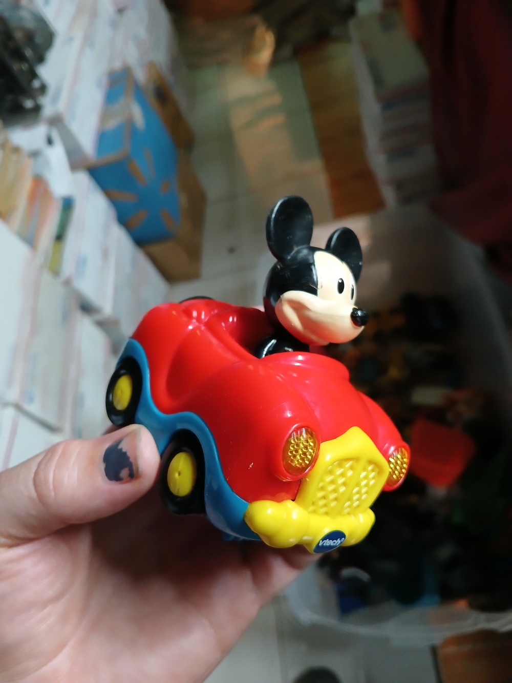 Disney Mickey Mouse Red & Blue Pull-Along Car Toy by VTech